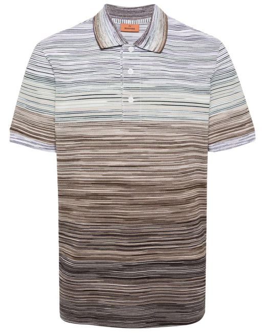Missoni Pikee-Poloshirt mit Slub-Muster in Gray für Herren