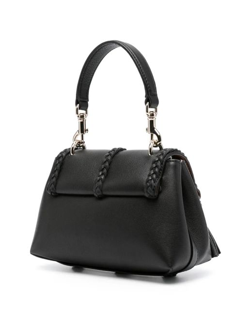 Chloé Black Penelope Braid-Detail Satchel Bag