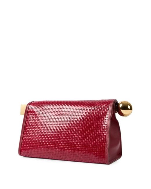 Jacquemus Red The Rond Carré Clutch