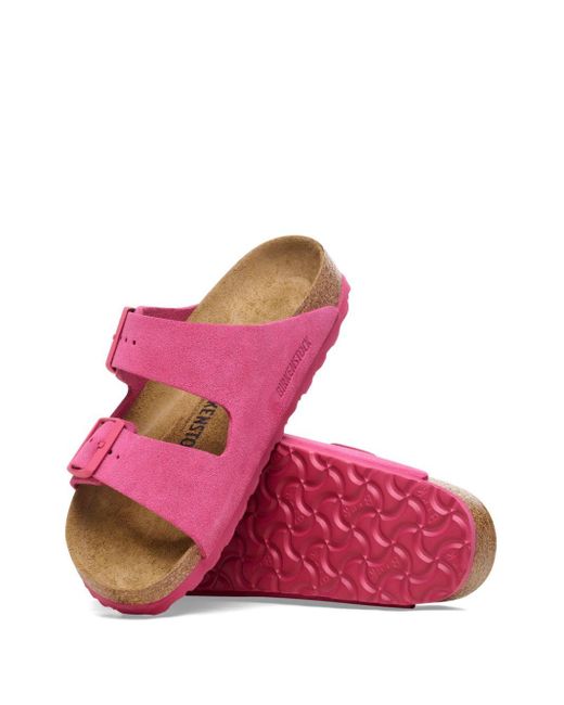 Birkenstock Pink Arizona Double-strap Slides for men