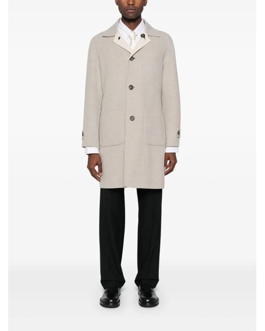 Eleventy White Reversible Coat for men