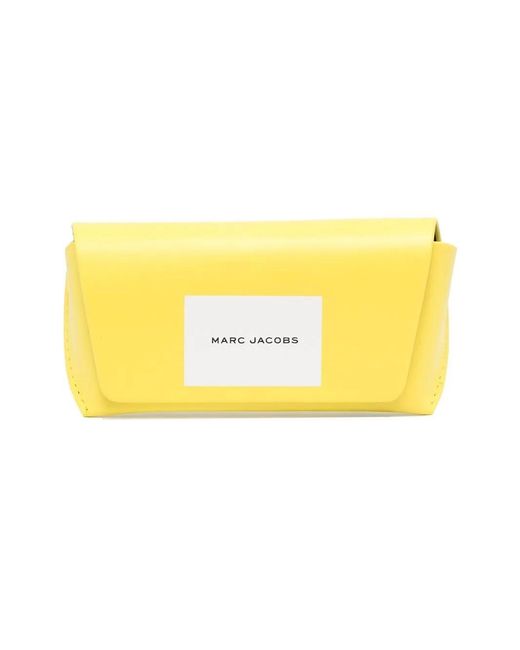 Marc Jacobs Black Logo-Plaque Square-Frame Sunglasses