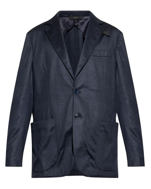 Brioni Blue Wool Blazer for men