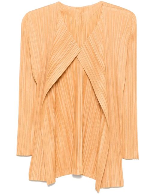 Issey Miyake プリーツ ジャケット Orange