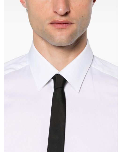 Chemise à col pointu Zegna pour homme en coloris White