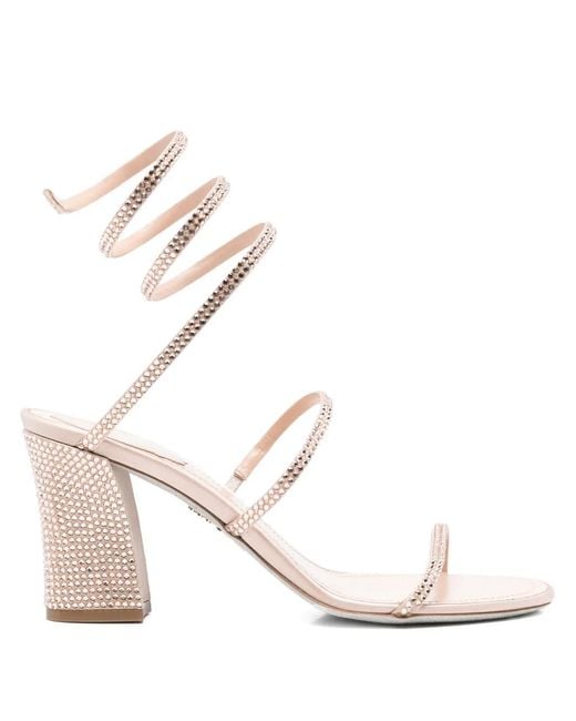 Sandales Cleo 80 Mm À Ornements Rene Caovilla en coloris White