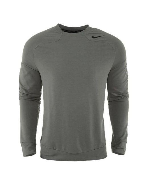Nike Gray Dri-Fit Touch Fleece Sweatshirt for men