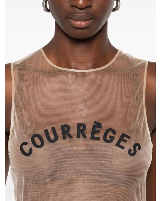 Courreges Natural Illusion Tulle Top