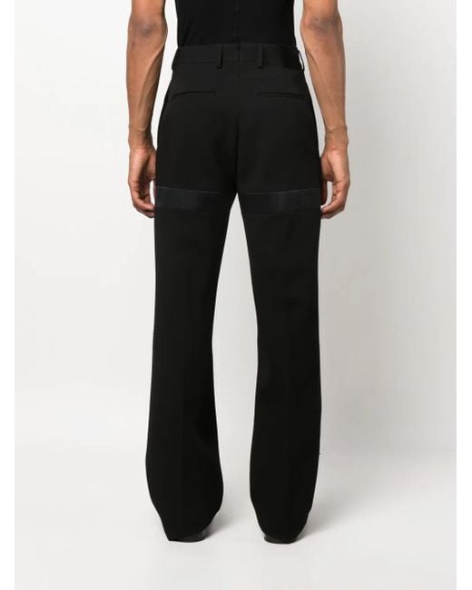 Ferragamo Black Inlay Tailored Trousers for men