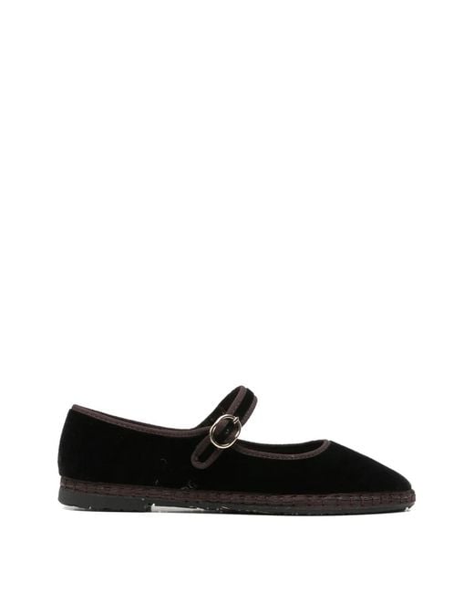 Flabelus Black Sethe Velvet Ballet Flats