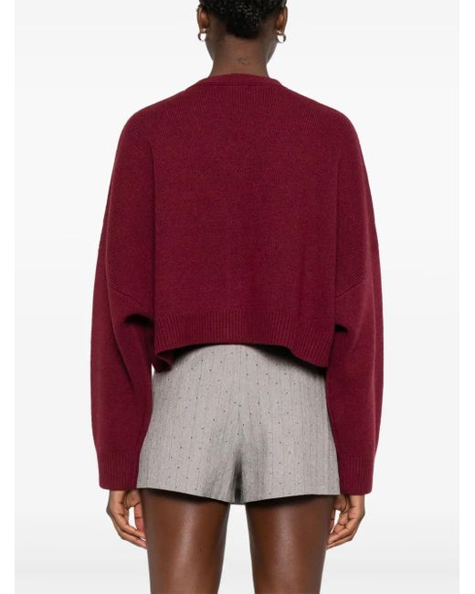 Maje Red Klassischer Cropped-Cardigan