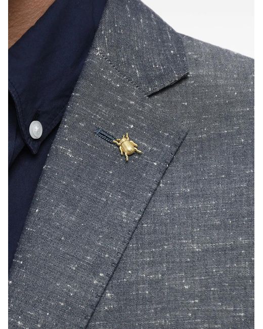 Corneliani Gray Single-Breasted Cotton Blazer for men