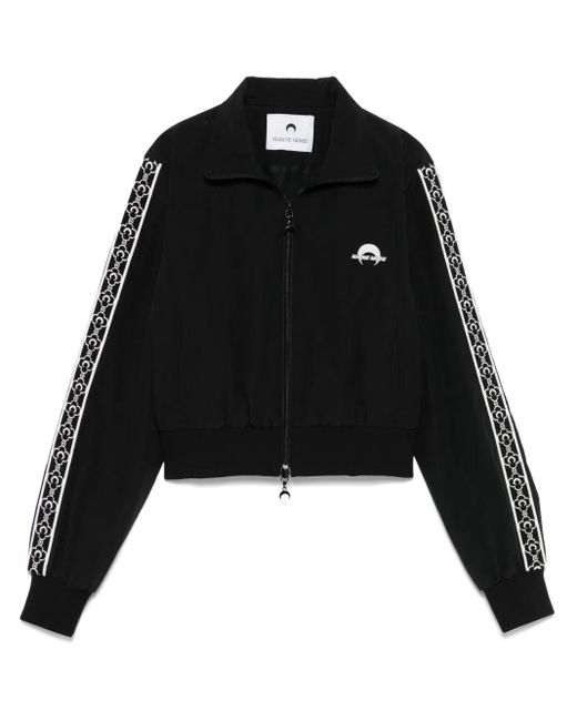 MARINE SERRE Black Logo-Embroidered Jacket