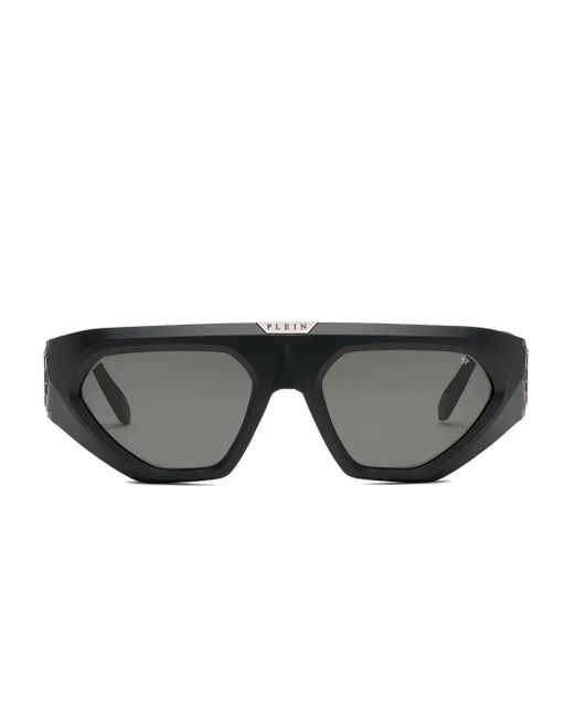 Philipp Plein Black Cat-Eye Frame Sunglasses for men