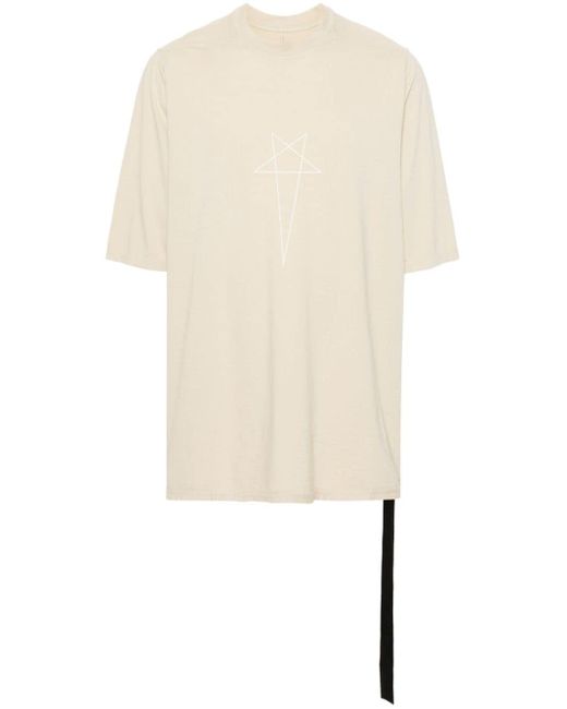 T-shirt Jumbo in cotone organico di Rick Owens in White da Uomo