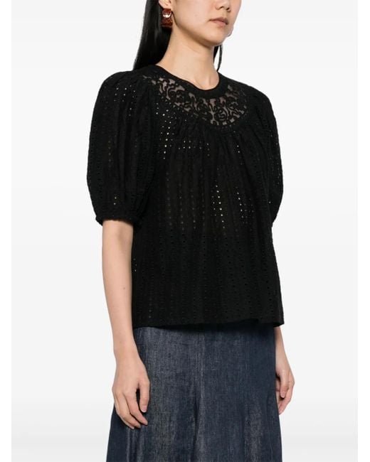 Ulla Johnson Black Amina Blouse