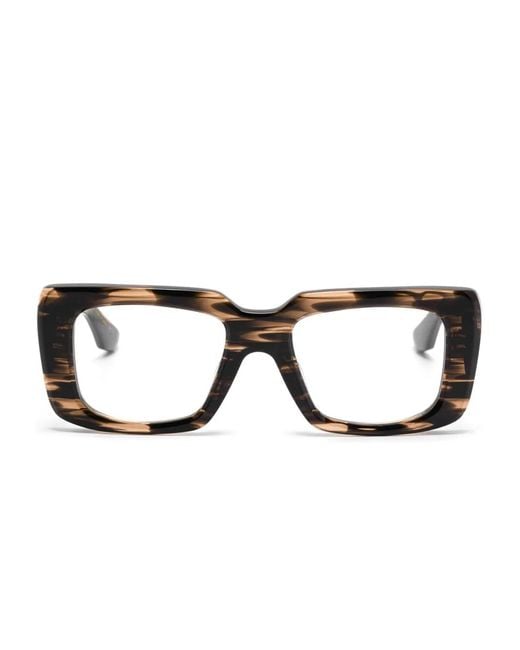 Dita Eyewear Brown Brille Mit Eckigem Gestell