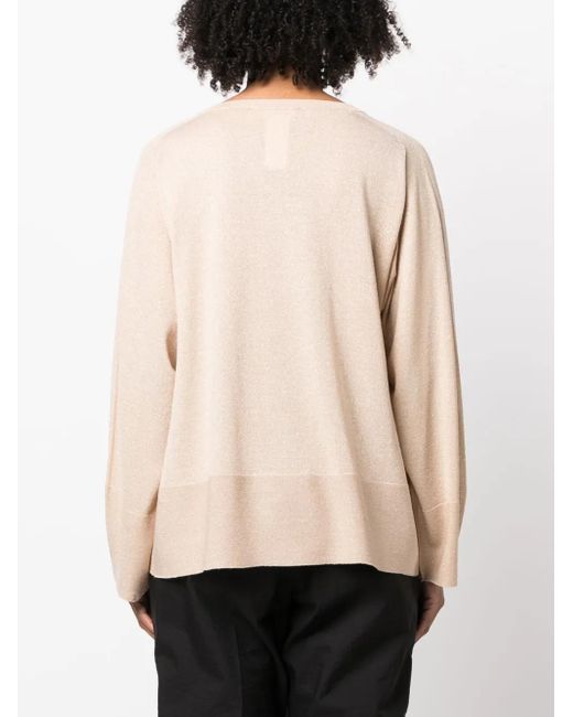 Fabiana Filippi Natural Oversized Boat-Neck Jumper