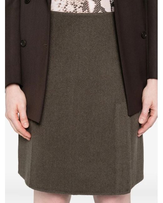 P.A.R.O.S.H. Brown Wool Mini Skirt
