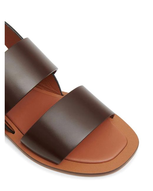 Mansur Gavriel Brown Double Strap Sandals