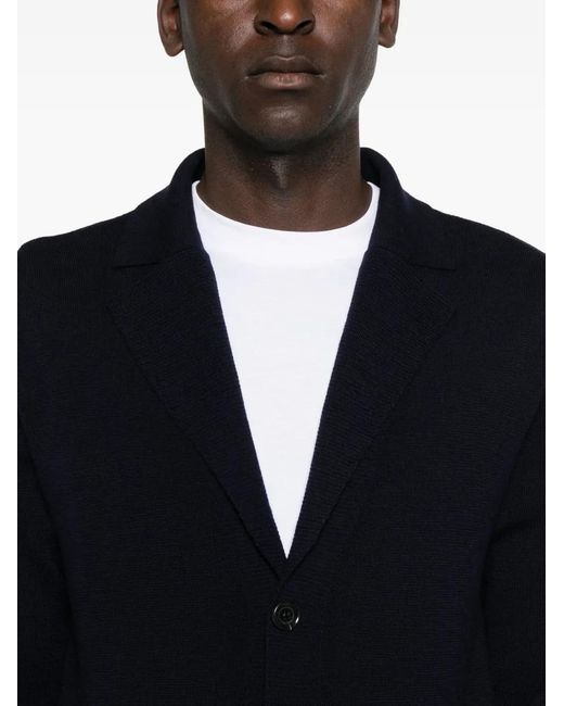 Daniele Fiesoli Black Buttoned Patch-Pockets Cardigan for men