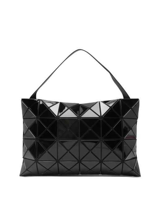 Issey Miyake Black Geometric-Pattern Shoulder Bag