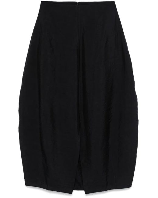 Totême  Black Parachute Midi Skirt