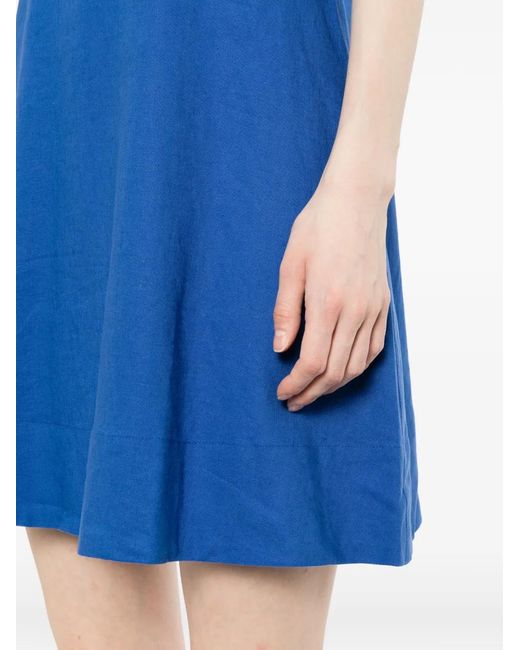 Farm Rio Blue Paper Boat Mini Dress