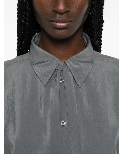 Lemaire Gray Point-Collar Shirt