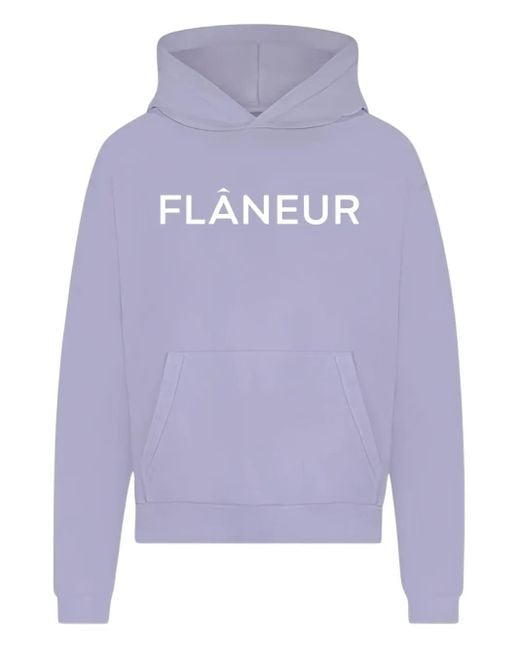 flâneur Hoodie mit Logo-Print in Blue für Herren