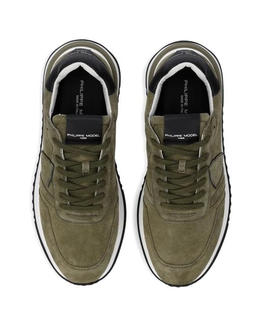 Philippe Model Green Sneakers for men