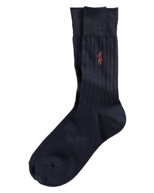 Polo Ralph Lauren Blue Embroidered Logo Socks for men
