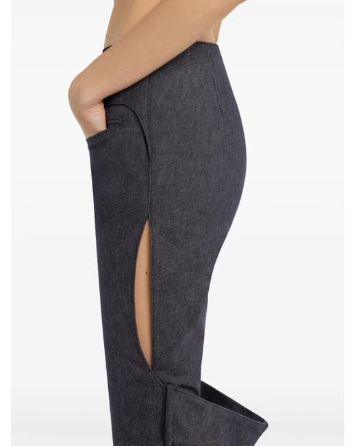 Courreges Black Cut-Out Detailing Trousers