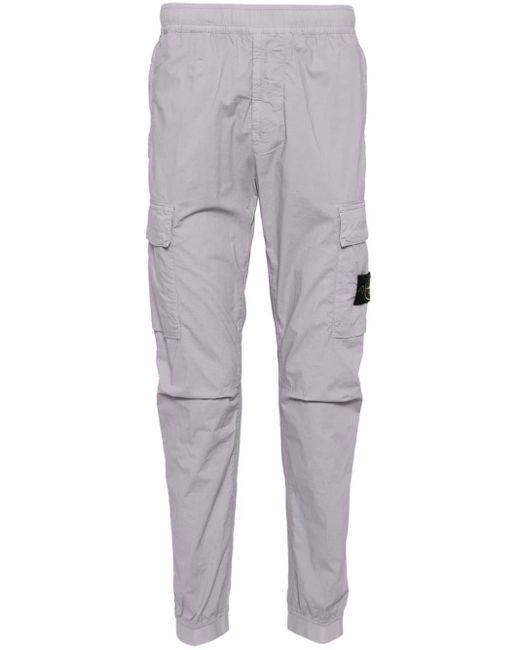 Stone Island Gray Tapered Cargo Pants for men