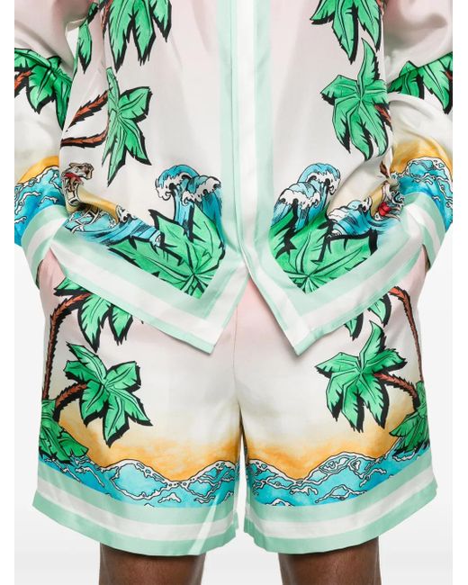 Casablanca Blue Drawstring Shorts for men