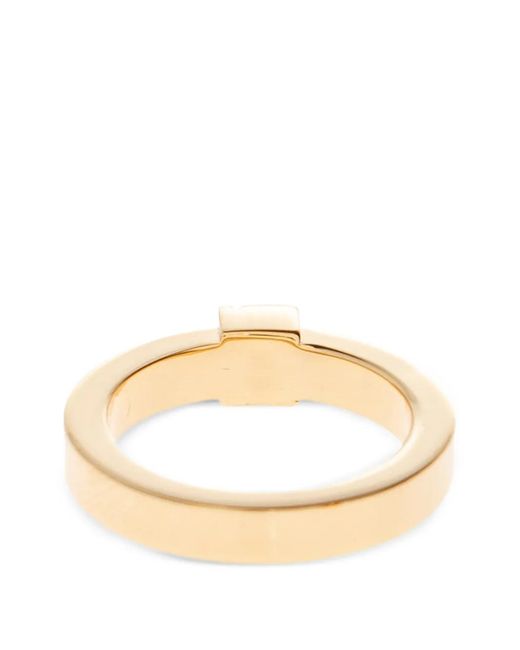 Fendi Metallic Ff-Logo Ring