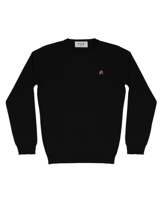 PELO FOUNDATION Black Dog-Appliqué Jumper