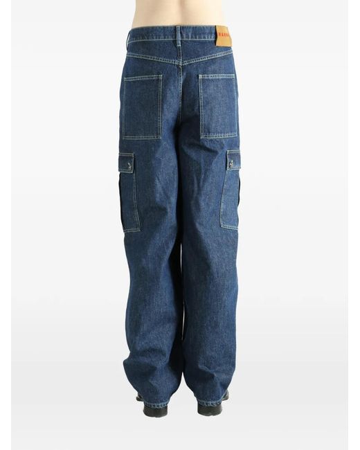 Marni Blue Cargo Trousers for men