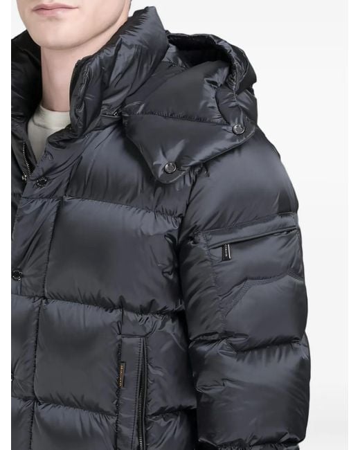 Moorer Blue Nadir Quilted Hooded Jacket for men