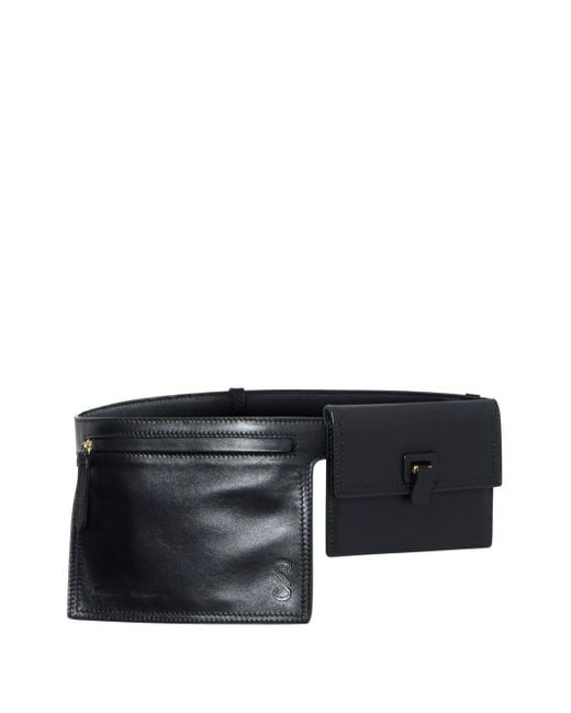 Proenza Schouler Black Logo-debossed Leather Belt Bag