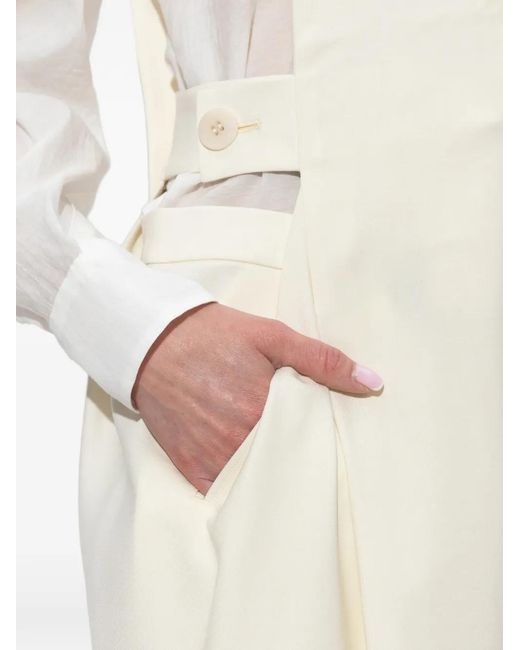 Issey Miyake White Button Cutout Jumpsuit