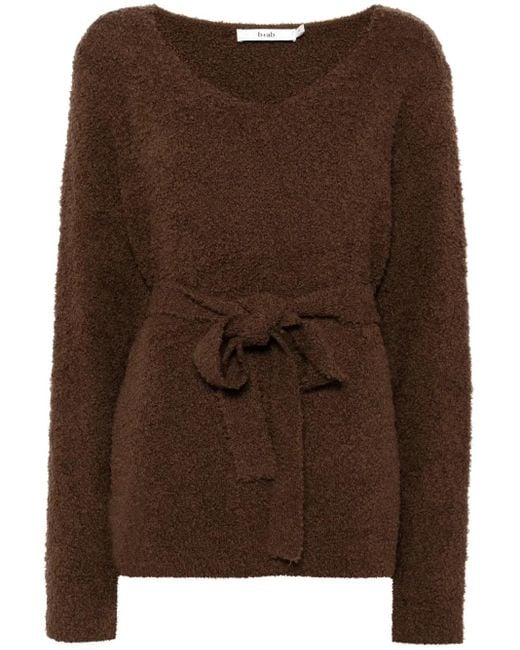 B+ AB Brown Wrap-Around Scarf Jumper