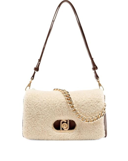 Liu Jo Natural Medium Lapuffy Teddy Crossbody Bag