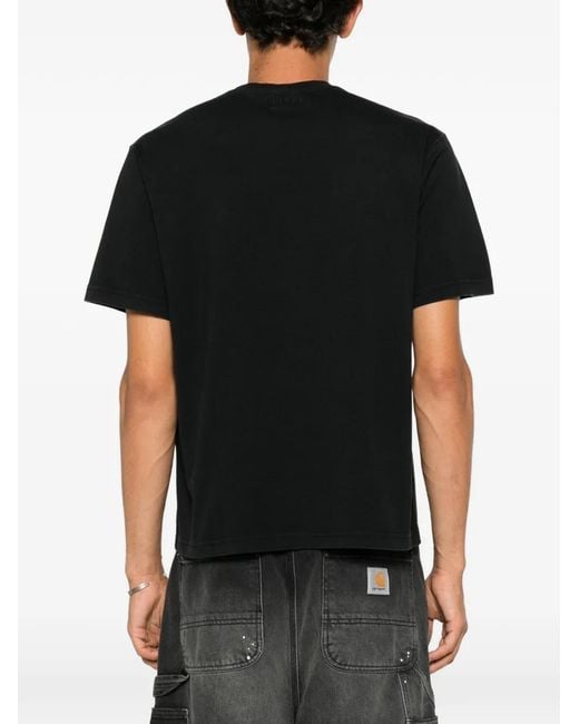 Vetements Black Logo-Print Short-Sleeve T-Shirt for men