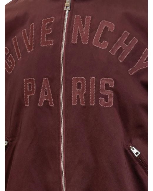 Givenchy Couture Seam Embroidered Logo Bomber Jacket for men