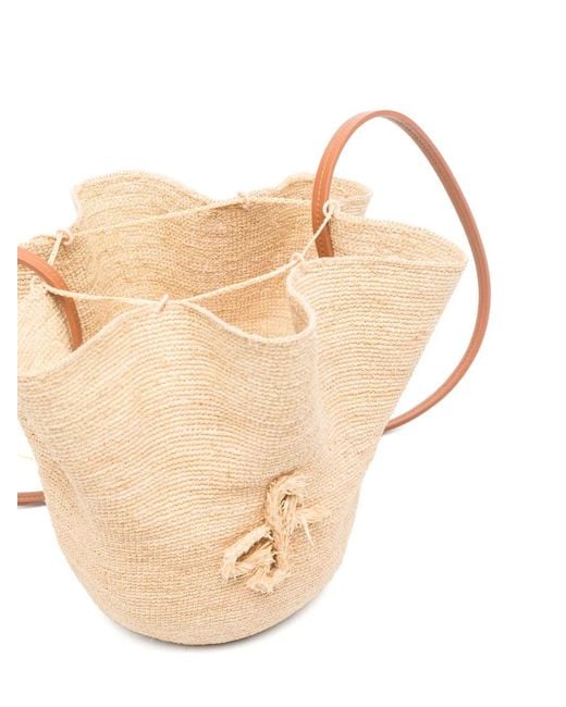 Ruslan Baginskiy White Woven Monogram Shoulder Bag
