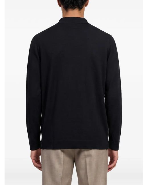 Lardini Blue Long-Sleeve Buttoned Shirt for men