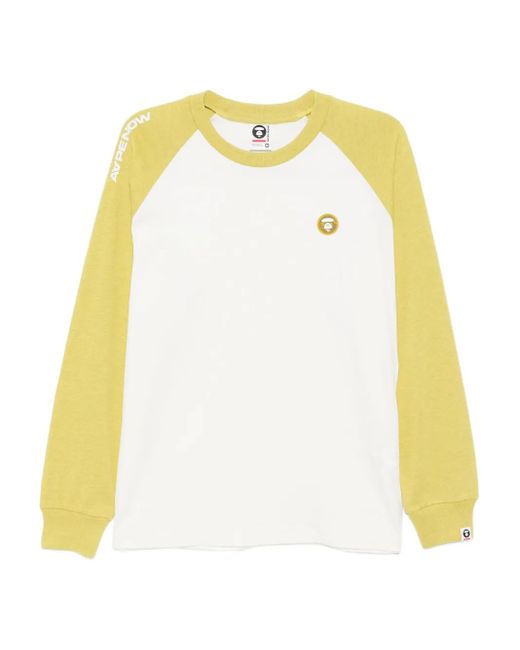 メンズ Aape By A Bathing Ape ラグランスリーブ Tシャツ Metallic