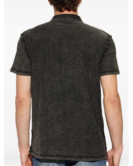 DIESEL Black T-Ardy Logo-Print Polo Shirt for men