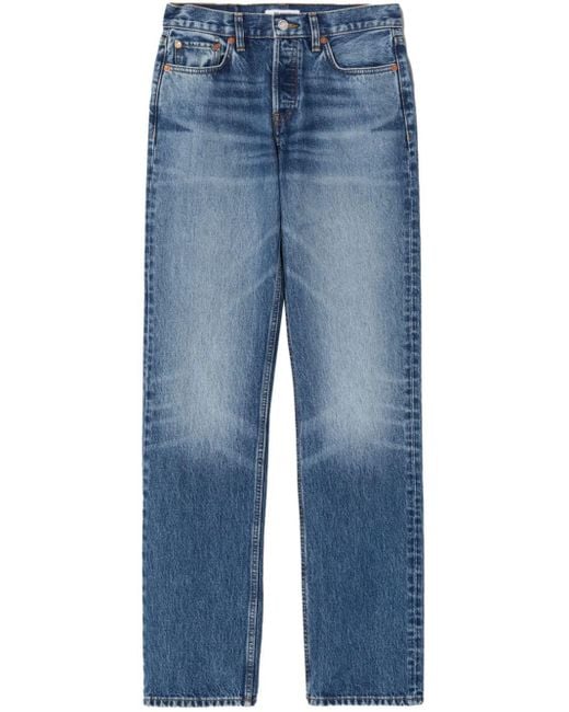 RE/DONE Easy Straight-leg Cotton Jeans in Blue